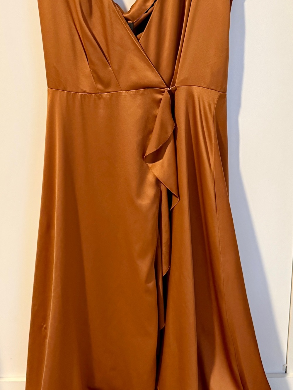 Bar III Satin Maxi Dress in Copper